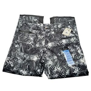 Arctix Women's Full Stop Ski Pants Rose Print Black/White Water Repellant XL